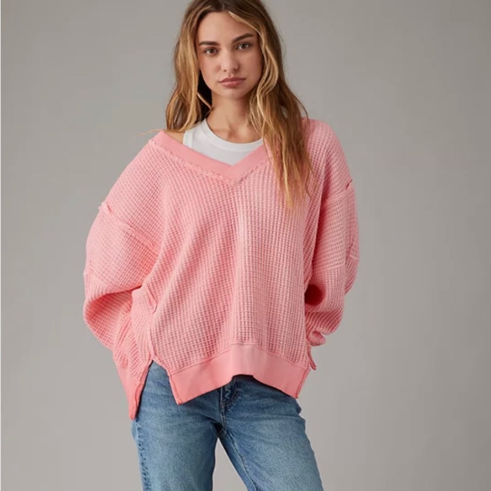 Nwot AERIE oversized waffle sweater